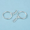 Silver Color Plated Iron Split Key Rings X-IFIN-H047-S-2