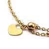304 Stainless Steel Charm Anklet with Satellite Chains for Women AJEW-C021-06-3