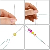 Iron Collapsible Big Eye Beading Needles ES001Y-S-125mm-01-3