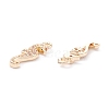 Rack Plating Brass Micro Pave Cubic Zirconia Pendants ZIRC-C026-01LG-2