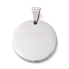 304 Stainless Steel Pendants STAS-Z027-03G-P-3