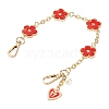 Alloy with Plastic Imitation Pearl for DIY Keychains AJEW-CJC0005-05G-03-1