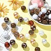 DIY Rugby Acrylic Beaded Keychain Pendant Decoration Making Kit MACR-CJC0004-18-6