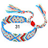 Cotton Braided Rhombus Pattern Cord Bracelet FIND-PW0013-003A-31-1