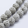 Natural Lava Rock Beads Strands X-G-P349-01-8mm-1