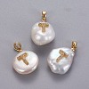 Natural Cultured Freshwater Pearl Pendants KK-L187-A-01T-1