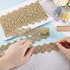 5 Yards Metallic Yarn Flower Lace Trim Ribbons SRIB-HY0001-07C-5