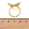 Brass Open Cuff Rings for Women RJEW-G341-04G-02-5