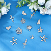 SUPERFINDINGS 36Pcs 9 Styles Alloy Rhinestone Pendants ALRI-FH0001-09-5