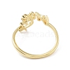 Brass Open Cuff Rings for Women RJEW-A028-01G-3