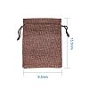 Burlap Packing Pouches Drawstring Bags ABAG-PH0001-14x10cm-10-2