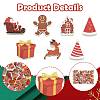 42Pcs 7 Styles Christmas Printed Schima Wood Beads WOOD-FS0002-49-2