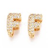 Brass Micro Pave Clear Cubic Zirconia Beads KK-T071-17G-F-1