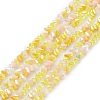 Gradient Color Electroplate Glass Bead Strands X1-GLAA-E042-02D-1