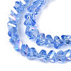 Electroplate Transparent Glass Beads Strands GLAA-N021-4mm-03-3