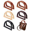   10Pcs 5 Colors Wood D Shaped Handles Replacement DIY-PH0022-33-1