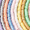 10 Strands 10 Colors Handmade Polymer Clay Beads Strands CLAY-YW0001-90-1