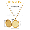 1Pc Stainless Steel Pave Natural White Shell Locket Pendant Necklaces for Women NJEW-HS0001-12B-2