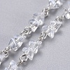 Handmade Faceted Electroplate Glass Beaded Chains AJEW-JB00483-03-1
