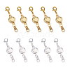 10 Sets 2 Colors Zinc Alloy Magnetic Clasps PALLOY-CJ0001-140-3