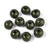 Spray Painted Round Natural Schima Wood Beads WOOD-A018-8mm-14-1