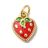 Rack Plating Brass Enamel Charms KK-B092-25G-1