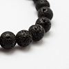 Natural Lava Rock Round Beads Stretch Bracelets BJEW-G550-07-8mm-2
