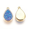 Resin Imitation Druzy Crystal Pendants KK-O101-A05-2