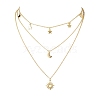 Brass 3 Layer Necklaces for Women NJEW-JN04734-02-1