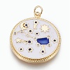 Brass Cubic Zirconia Pendants KK-O113-06C-2