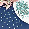  432Pcs 2 Style 2-Hole Opaque Glass Seed Beads SEED-NB0001-71-3