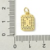 Rack Plating Brass Micro Pave Clear Cubic Zirconia Charms KK-G501-01X-G-3