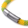 Glass Crochet Beaded Necklace NJEW-Z029-04F-2