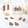 Olycraft DIY Leopard Print Geometry Earring Making Kit DIY-OC0009-69-6