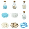 Ocean Beach Theme Glass & Shell Beads Wish Bottle DIY Making Kits DIY-FS0007-57-1