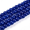 Baking Paint Imitation Jade Glass Round Bead Strands DGLA-Q021-4mm-33-1