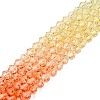 Gradient Color Baking Paint Glass Bead Strands LS-DGLA-A039-T4mm-A014-4