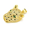 Brass Micro Pave Cubic Zirconia Pendants KK-K354-13E-G-2