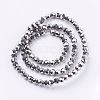 Electroplate Glass Bead Strands LS-EGLA-R042-4mm-06-2