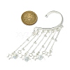 Brass Star & Glass Teardrop Tassel Earrings EJEW-JE05517-3