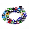 Handmade Evil Eye Lampwork Beads Strands LAMP-S191-02C-13-2