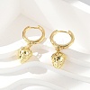 Brass Strawberry Hoop Earrings EJEW-M077-19G-01-1