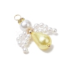 5Pcs Glass Pearl Pendants PALLOY-JF03082-4