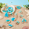  20Pcs 10 Styles Ocean Theme Transparent Resin & white Wood Big Pendants RESI-TA0001-88-5