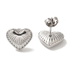 Non-Tarnish 304 Stainless Steel Heart Stud Earrings for Women EJEW-Z066-11P-2