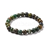 Natural Gemstone Stretch Beaded Bracelets G-A185-01L-5