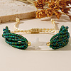 Glass Seed Braided Bead Bracelets LU8488-1