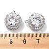 Brass Micro Pave Cubic Zirconia Pendants KK-M102-40P-3