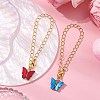 2Pcs 2 Colors Butterfly Acrylic Cup Charms HJEW-JM02588-2