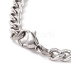 Non-Tarnish 304 Stainless Steel Curb Chain Bracelet for Men Women BJEW-E031-08P-3